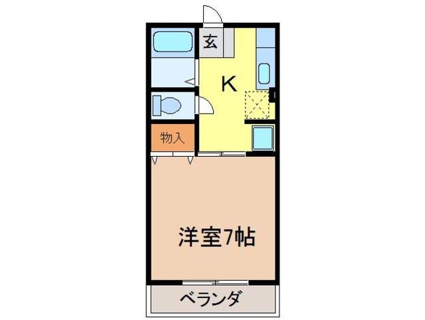 ハイム横割の物件間取画像